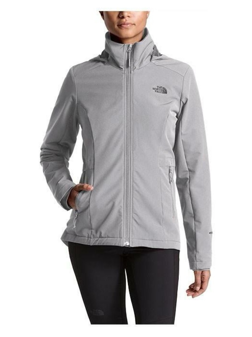 The North Face Shelbe Raschel Fleece Hooded Softshell Jacket Gray Women’s Sz S/P